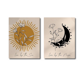 Nordic Style Sun & Moon (2panel) | Wall Art